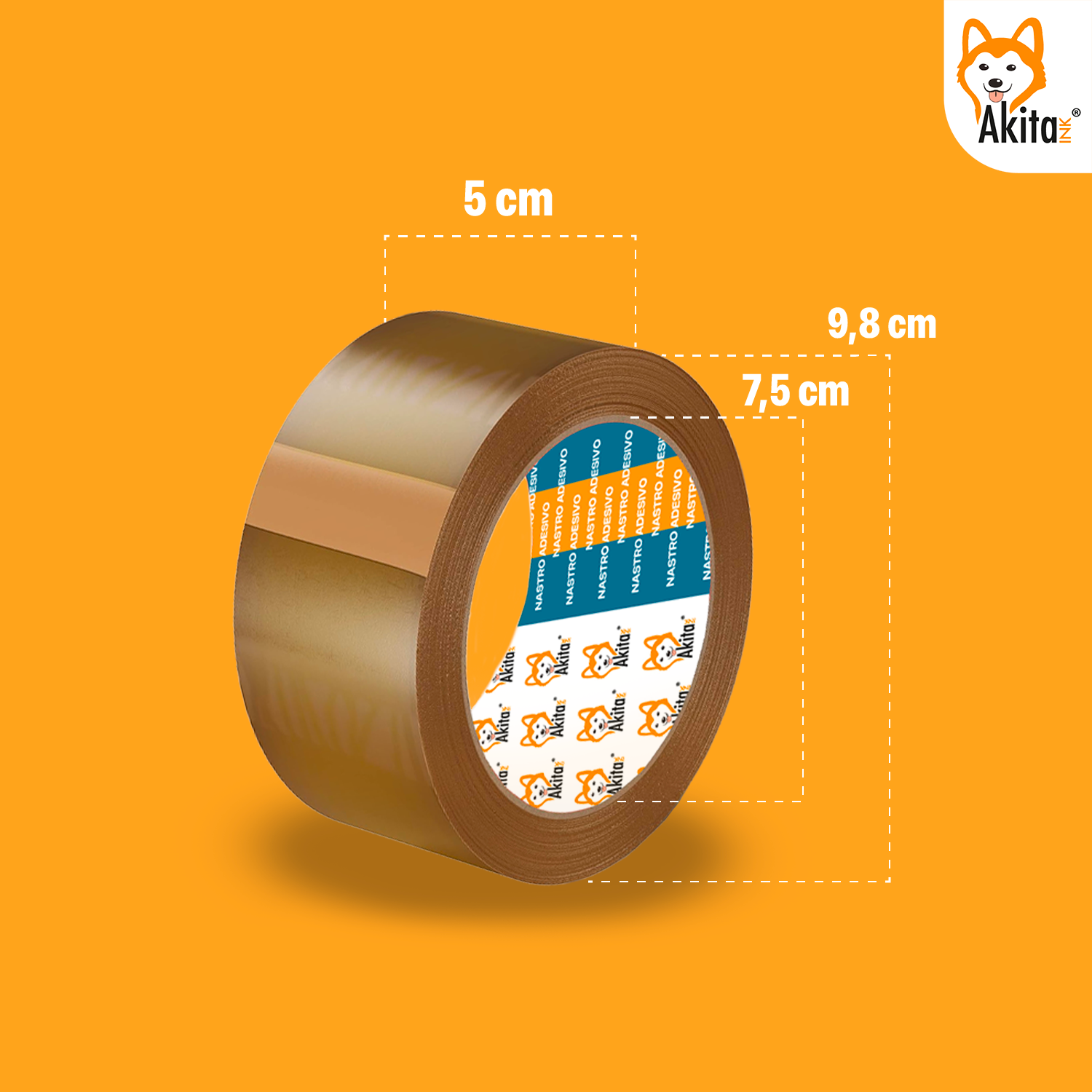 Akitaink Nastro Adesivo Avana 50x66mt Silenzioso foto 3